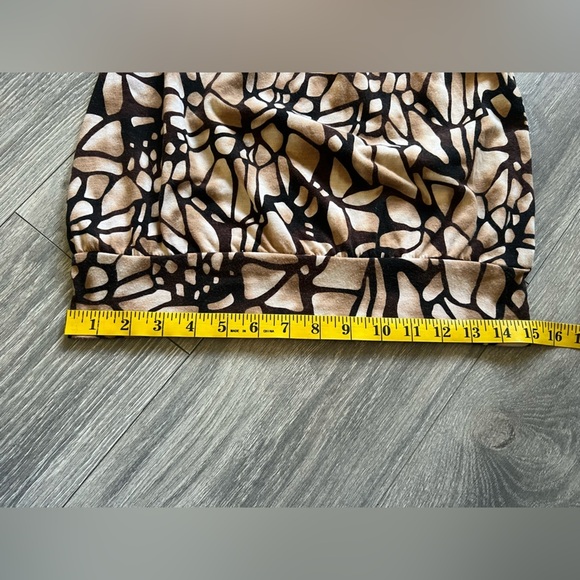 Max Rave Neutral Brown Ruffle Neck Braided Tie Bubble Halter Top. Size M - Picture 8 of 8